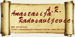 Anastasija Radosavljević vizit kartica